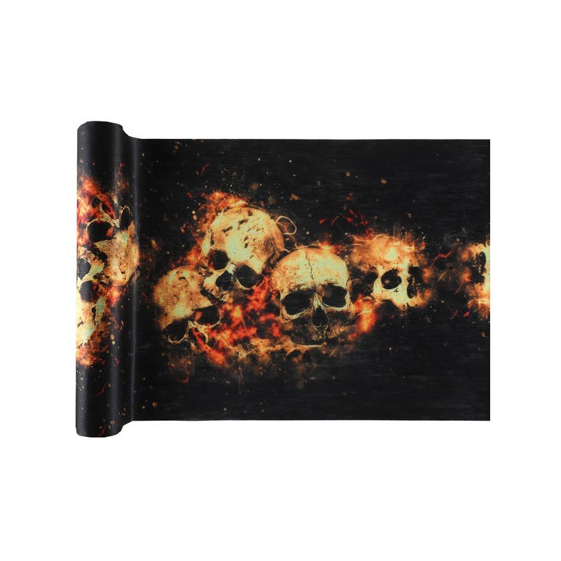Chemin de table Halloween crâne