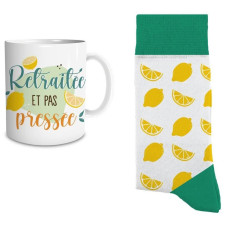 Mug retraite avec chaussettes cadeau femme Mug retraite avec chaussettes cadeau femme