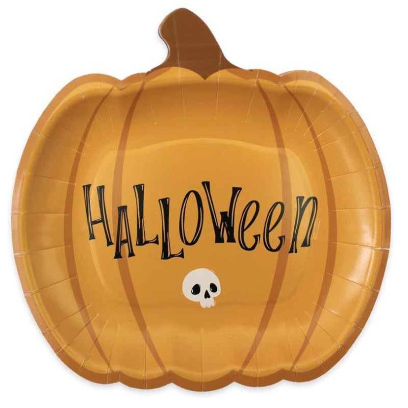 Assiette citrouille Halloween