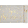Chemin de table couleur or joyeux anniversaire Chemin de table couleur or joyeux anniversaire