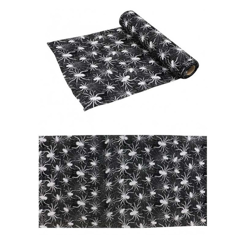 Chemin de table Halloween araignée