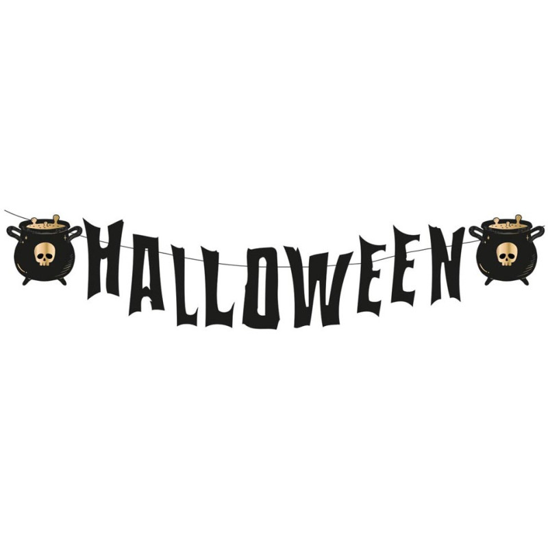 Guirlande d'Halloween noire