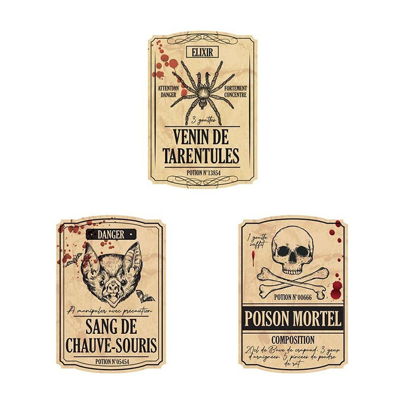 Etiquette bouteille Halloween