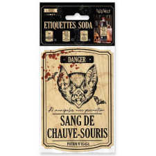 Étiquette Halloween bouteille