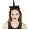 Serre-tête licorne noir Halloween