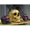 Crâne baroque couleur or pour décoration Halloween