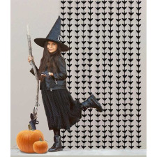 Rideau lamé Halloween chauves-souris pour décoration