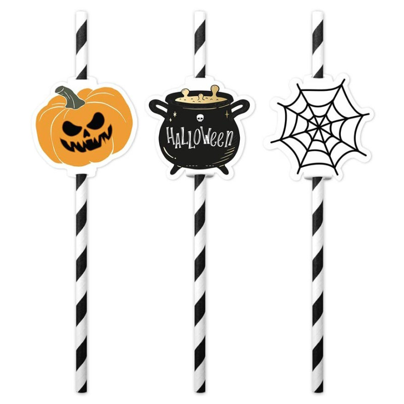 Pailles Halloween en carton Pailles Halloween en carton