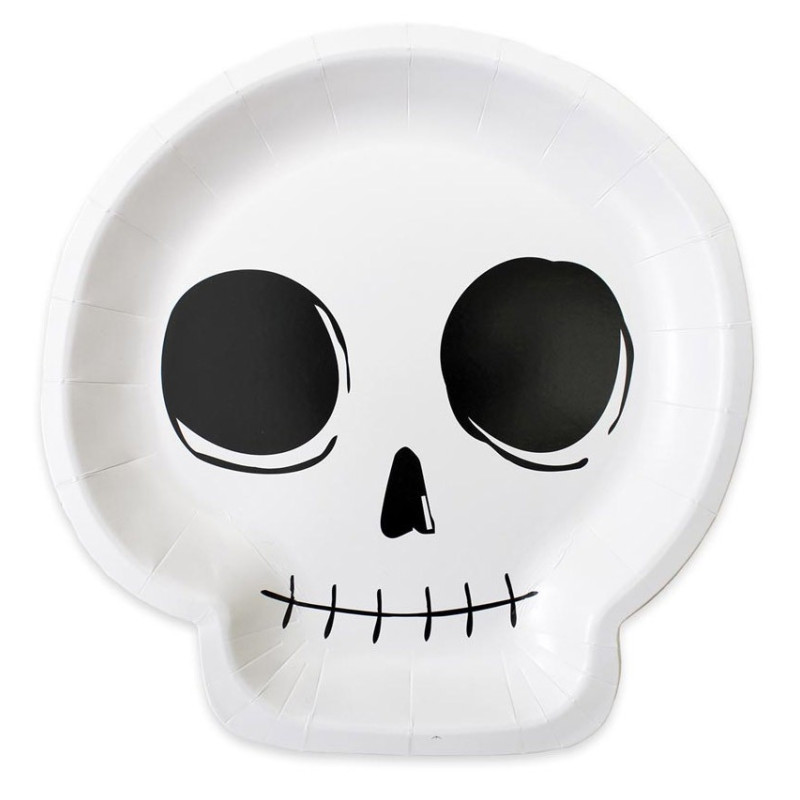 Assiette tête de mort Halloween Assiette tête de mort Halloween