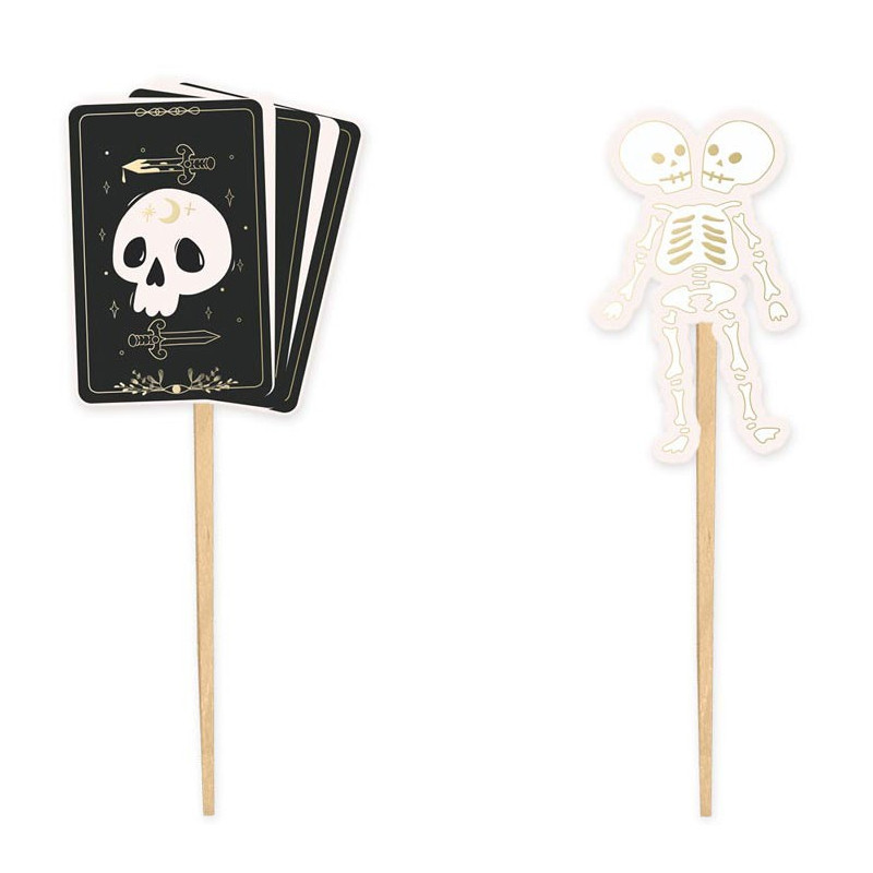 Cure-dent Halloween squelette et tête de mort