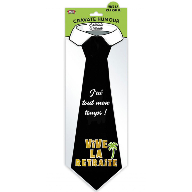 Cravate vive la retraite pour cadeau humoristique Cravate vive la retraite pour cadeau humoristique