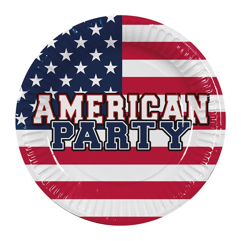 Assiettes USA en carton Assiettes USA en carton