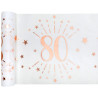 Chemin de table 80 ans anniversaire rose gold Chemin de table 80 ans anniversaire rose gold