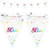 Guirlande anniversaire 80 ans multicolore Guirlande anniversaire 80 ans multicolore