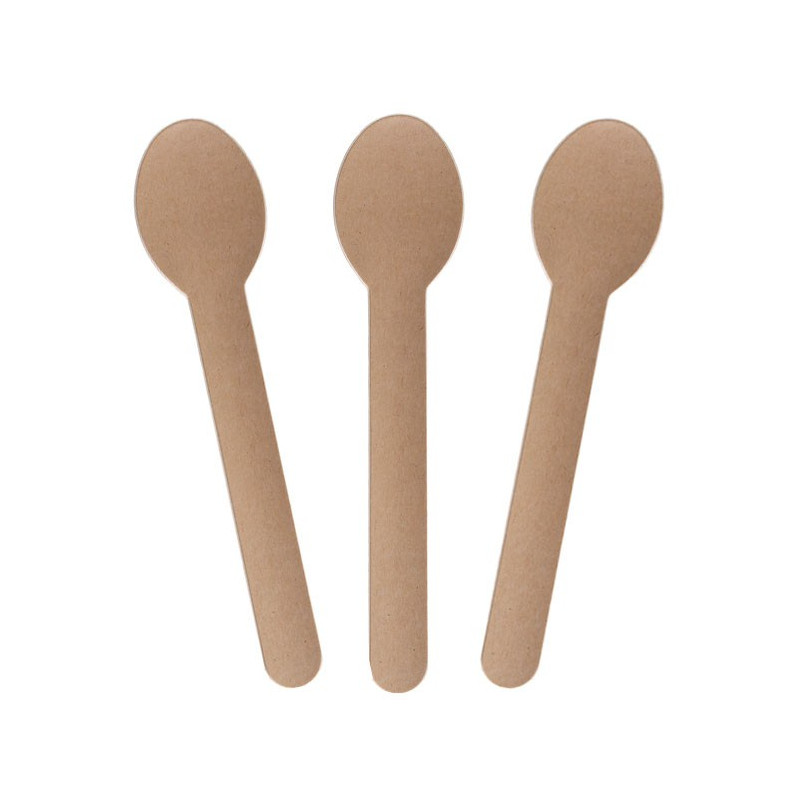 Cuillère jetable kraft en carton