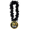 Collier anniversaire 20 ans noir et or
