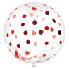 Ballon confettis géant rouge