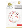 Ballon rouge avec confettis géant