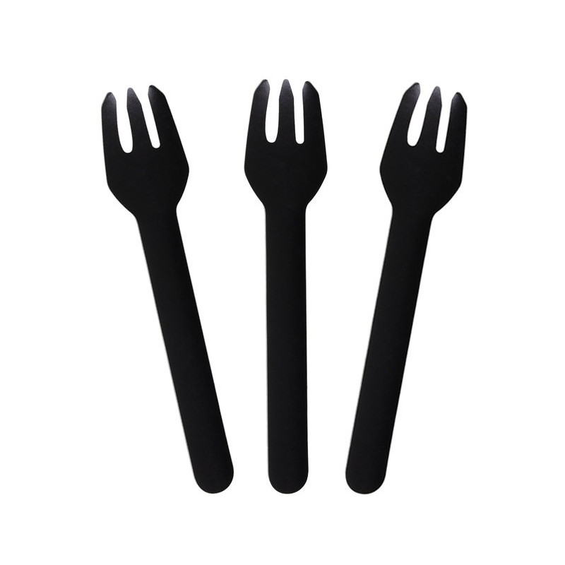 Fourchette en carton noir