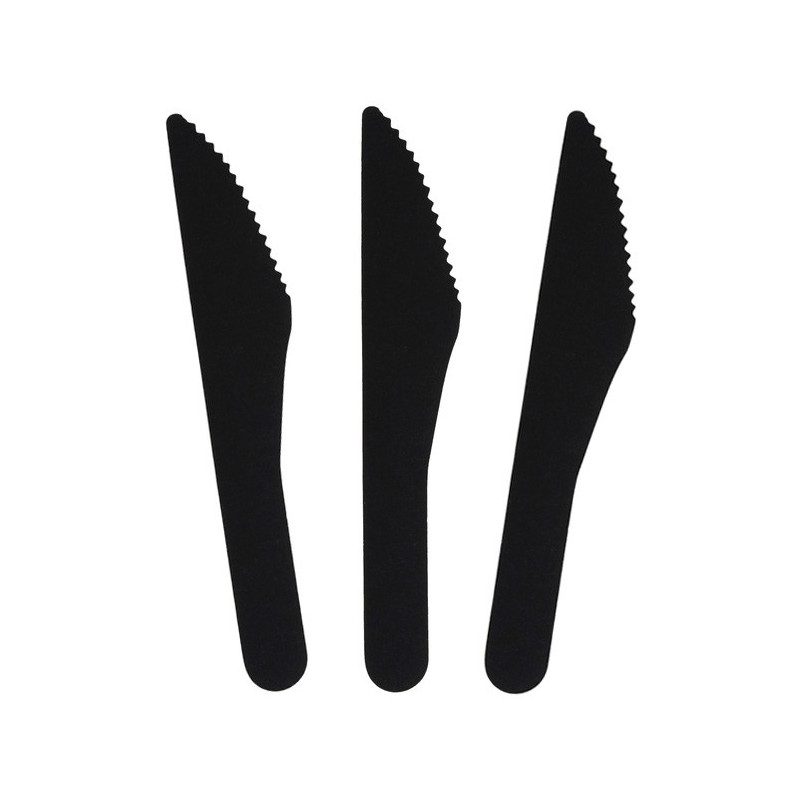 Couteau jetable noir en papier