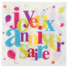 Serviettes d'anniversaire colorées