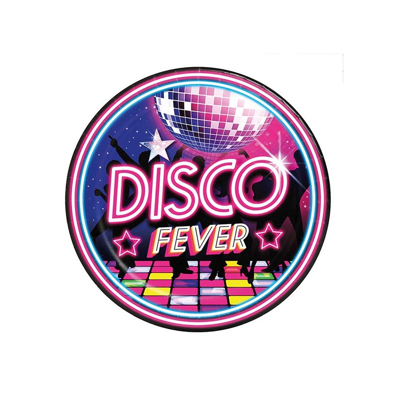 Assiettes disco en carton Assiettes disco en carton