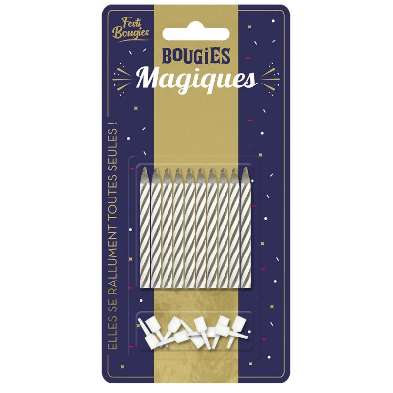 Bougies Anniversaire Magiques x10