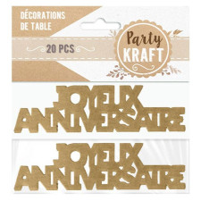 Confettis anniversaire géant kraft