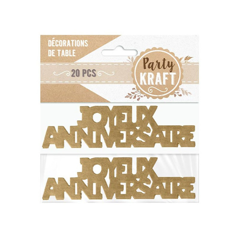 Confettis anniversaire géant kraft