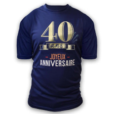 Tee-shirt anniversaire 40 ans homme