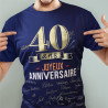 Tee-shirt anniversaire 40 ans à signer