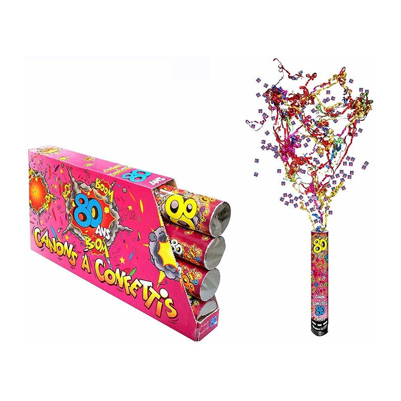 Canon confettis 80 ans anniversaire