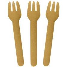 Fourchettes jetables couleur or