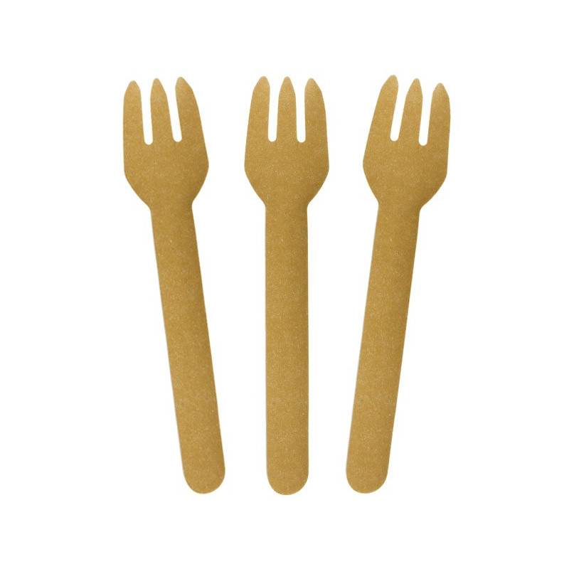 Fourchettes jetables couleur or