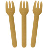 Fourchettes jetables couleur or