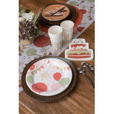 Assiette jetable carton pastel Assiette jetable carton pastel