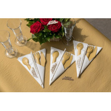 Couverts en carton or jetables