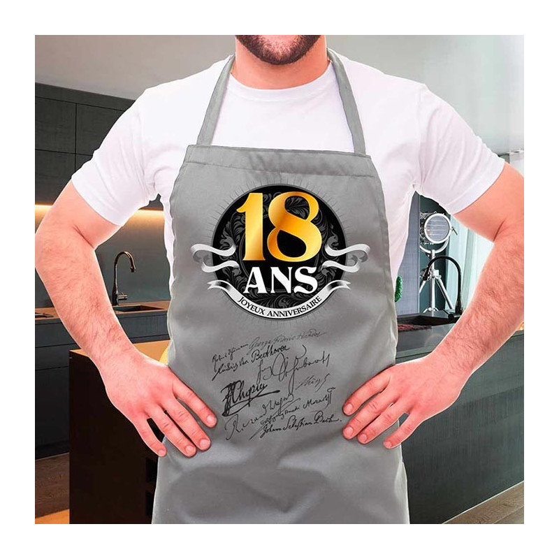 Tablier 18 ans anniversaire Tablier 18 ans anniversaire
