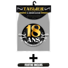 Tablier dédicace anniversaire 18 ans Tablier dédicace anniversaire 18 ans