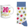 Mug 20 ans femme avec chaussettes cadeau d'anniversaire