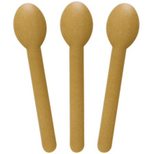 Cuillères jetables or en papier