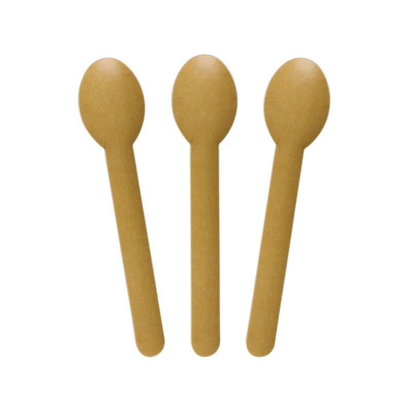 Cuillères jetables or en papier Cuillères jetables or en papier