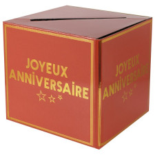 Urne joyeux anniversaire terracotta