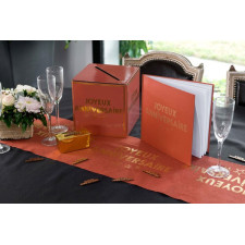 Déco anniversaire terracotta de table