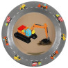 Assiette chantier anniversaire enfant