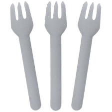 Fourchette jetable argent en carton
