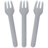 Fourchette jetable argent en carton