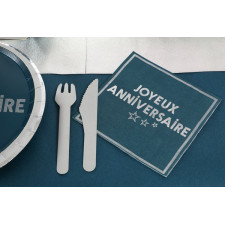 Couverts jetables argent en carton