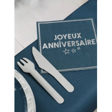 Couverts jetables argent