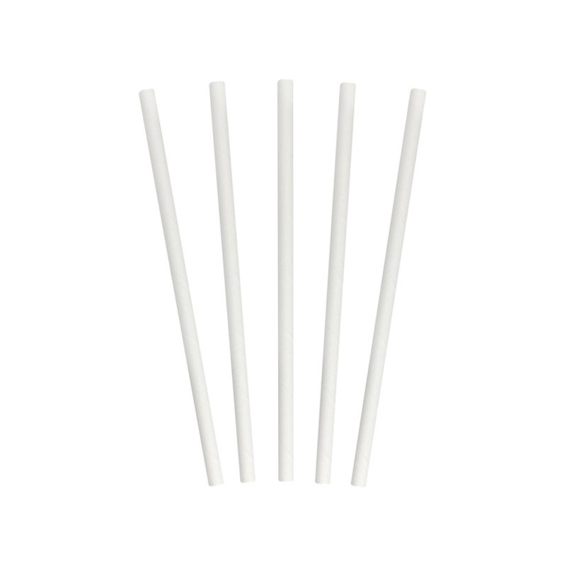 Pailles en papier blanches
